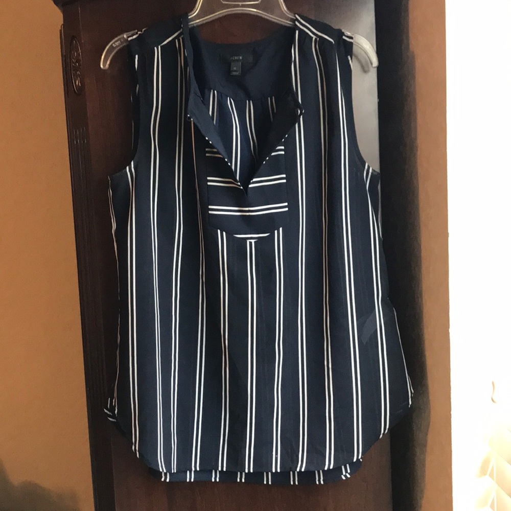 Jcrew Drapey keyhole top in stripe